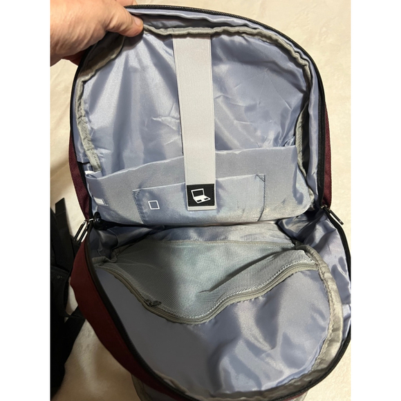 Unisex Zomake Backpack One Size Burgundy - Picture 3 of 4